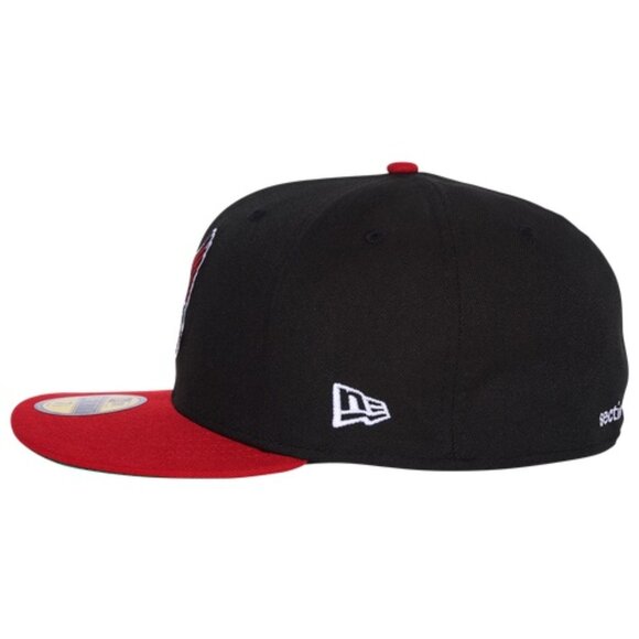 New Era Men's 59Fifty Fitted Hat 7 5/8 Black & Red Future. - Picture 3 of 5